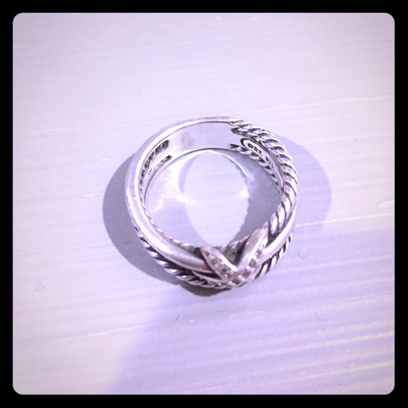 David Yurman X Collection Ring with diamonds