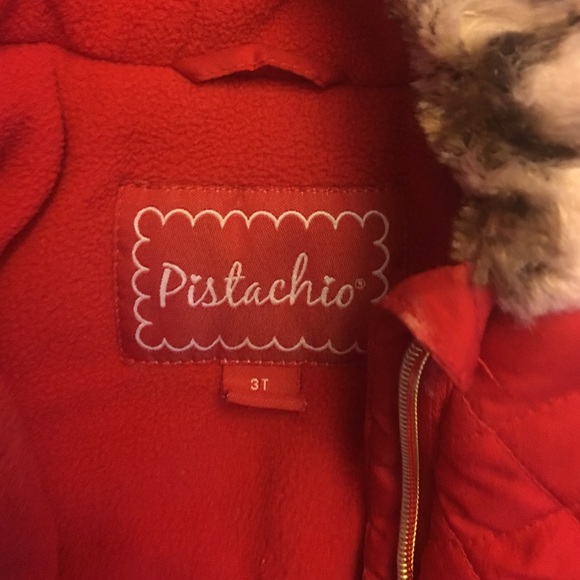 Warm, puffy red/cheetah print winter jacket❄️💕❄️ - Picture 2 of 2