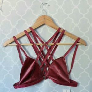 Rose Pink Caged Front Bra