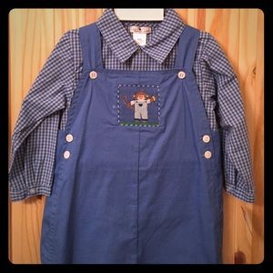 Boy's 4T smocked overalls