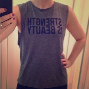 Muscle tank - strength is beauty size S/M