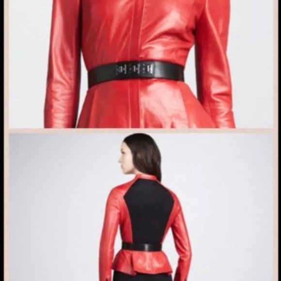 Robert Rodriguez Jackets & Blazers - NWT Robert Rodriguez Lovely Red Leather Jacket