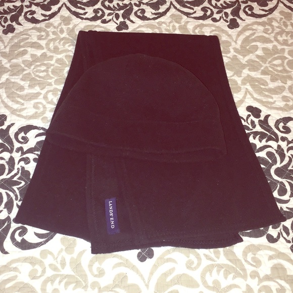 Land's End Fleece Beanie and Scarf