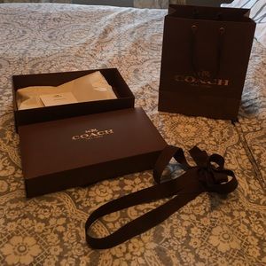Coach gift bag and box