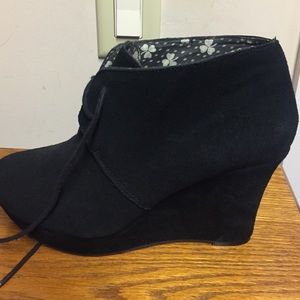 Lucky Brand Black Suede Ankle Boot