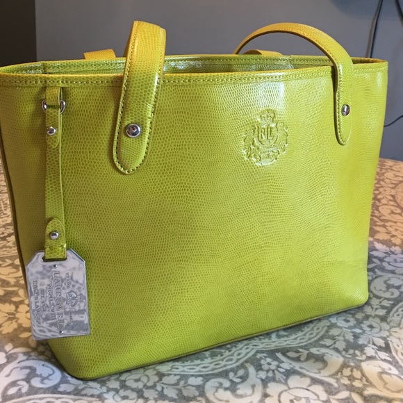 Chartreuse Ralph Lauren bag
