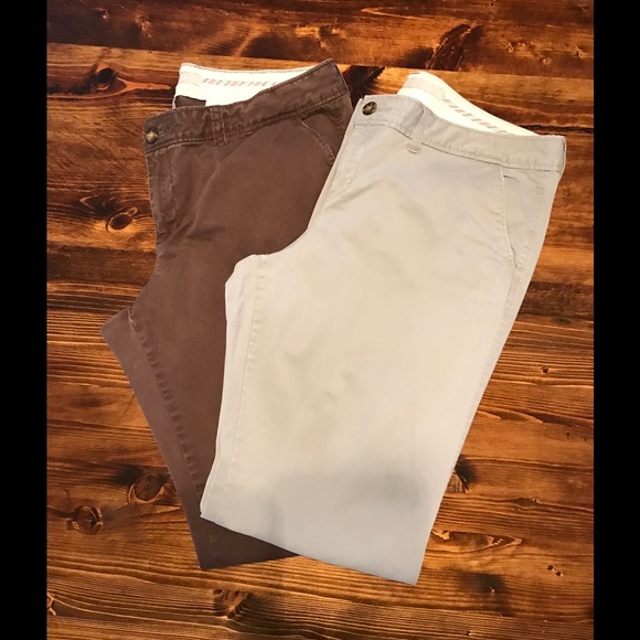 2 pairs of Old Navy Khakis Size 12 Regular