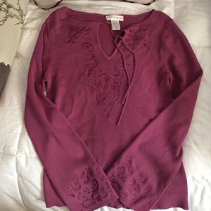 Worthington embroidered sweater