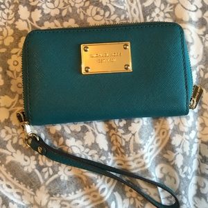 Teal Michael Kors wallet