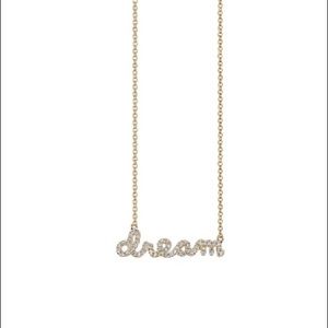 Sydney Evan Gold and Pave "Dream" Necklace