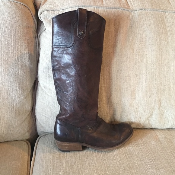 Frye Woman's Carson Riding Button Boot, Dark Brown - image 2