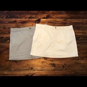 2 Old Navy Perfect Khaki Skirts Size 14