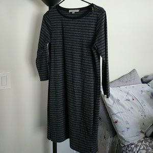 Loft striped shift dress size small