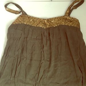 Olive green hollister gold rim tank