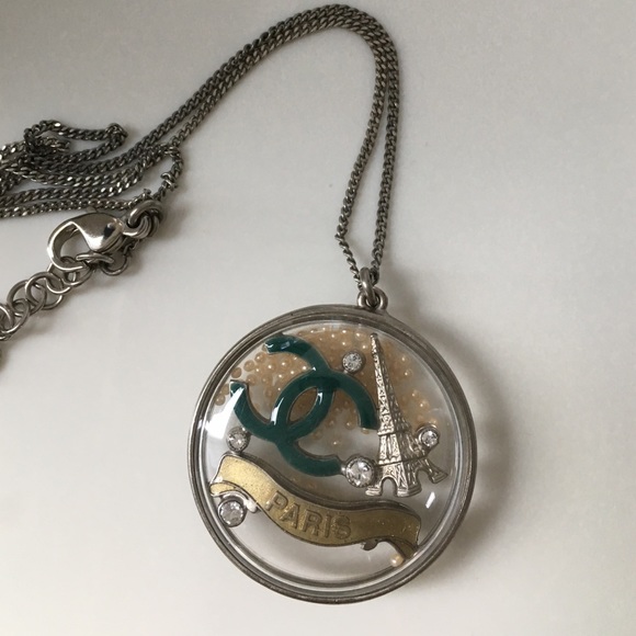 Chanel costume jewelry Paris Eiffel Tower necklace