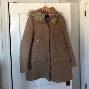 EUC JCrew Chateau Parka Sandstone size 8
