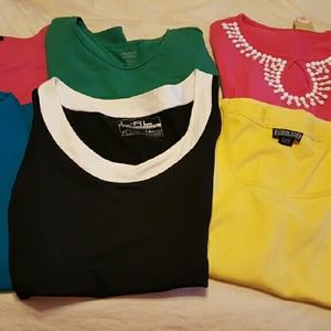 Bright colored knit tops - various name brands