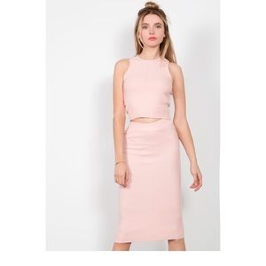 🚫Sold🚫NWT-Pink fitted midi skirt