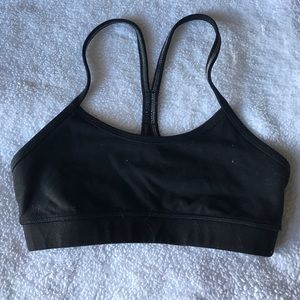 Black sports bra with racerback