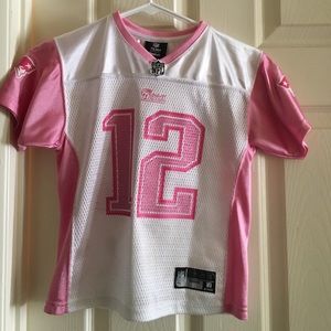 Girls kids NFL pink jersey.. #12 BRADY JERSEY