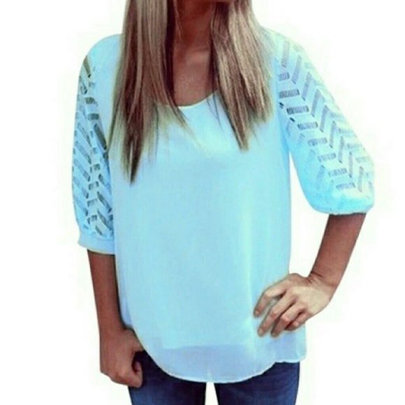 Baby blue blouse