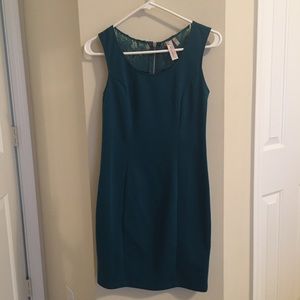 Dark green mini dress
