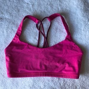 Darker pink lulu sports bra
