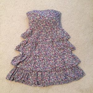Floral strapless cupcake sundress