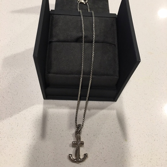 David Yurman Sterling Silver Charm with Necklace