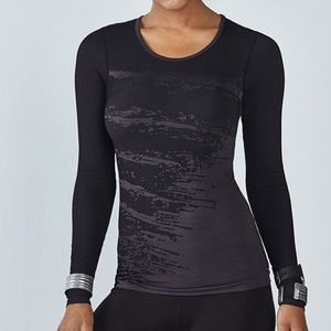 Tessa Seamless Long Sleeve- Brushstroke Jacquard