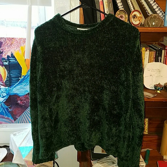 Sparkly green sweater