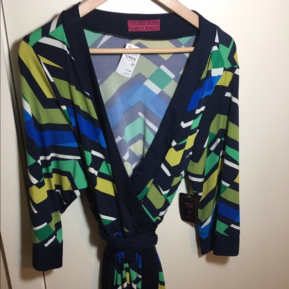 NWT Melissa Masse wrap dress 3x