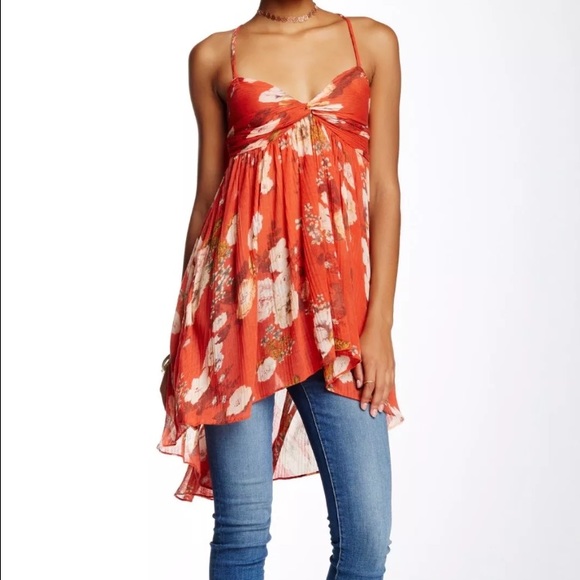 Free People Dresses & Skirts - NWT Free People Mirage Tunic Tank Red Size XS