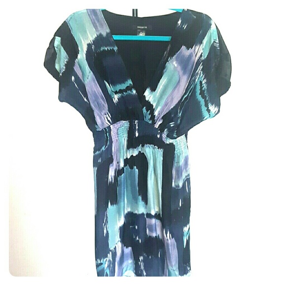 100% silk mini dress