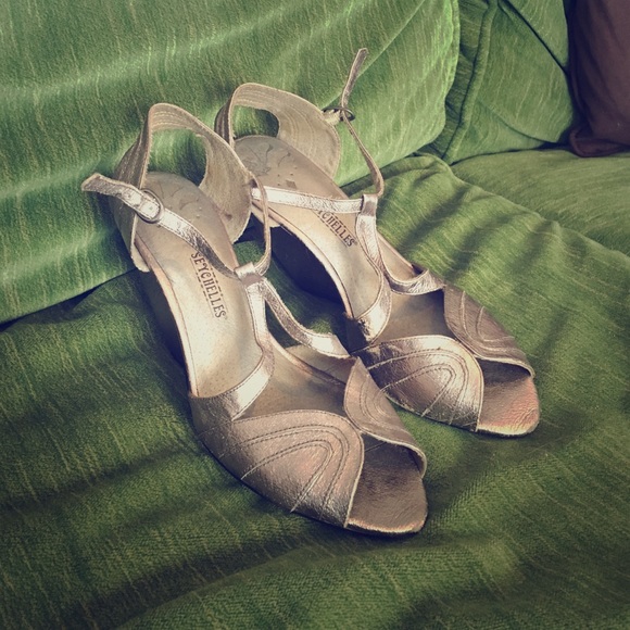 Silver Seychelles Wedding Wedges