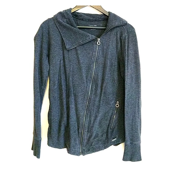 Calvin Klein off center zip hoodie
