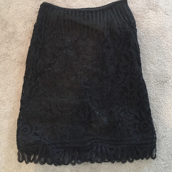 Black lace skirt