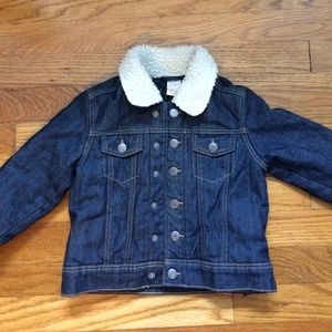H&M Toddler Flannel Lined Jean Jacket EUC 2T