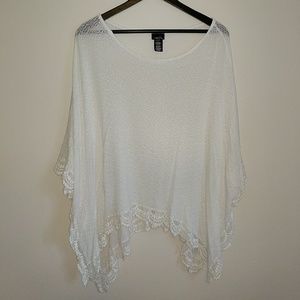 Lace trim cape
