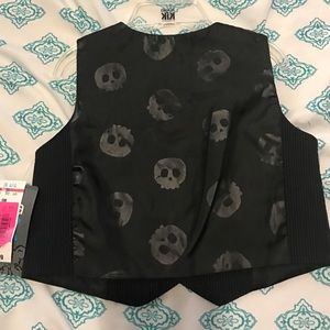 Skull back baby vest