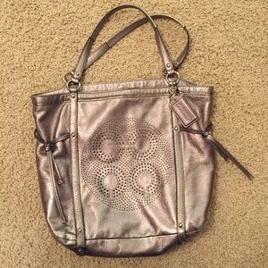 Coach Audrey Metallic hobo bag