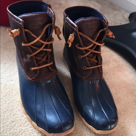 Navy Sperry Duck Boots