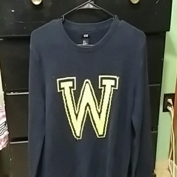 Blue and yellow sweater