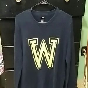 Blue and yellow sweater