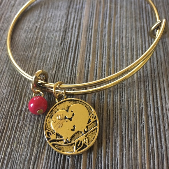 1 LEFT-SALE💕Love (Heart and Birds) Bangle💕 - Picture 2 of 5