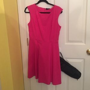 Pink fit and flare dress