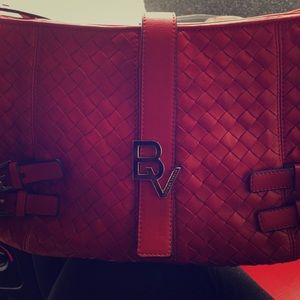 Bottega veneta bag, leather textile print purse