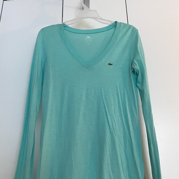 Lacoste long sleeve v neck shirt