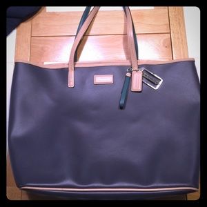Coach purple tote bag