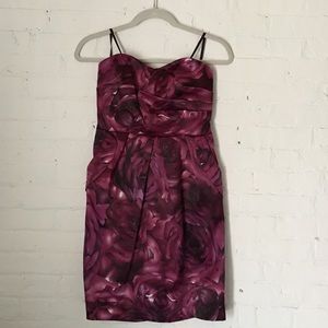 Strapless cocktail dress with pockets